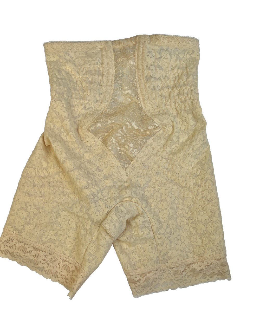 Rago Shapewear High Waist Leg Shaper Extra Firm Women's Med 28 Beige #46207